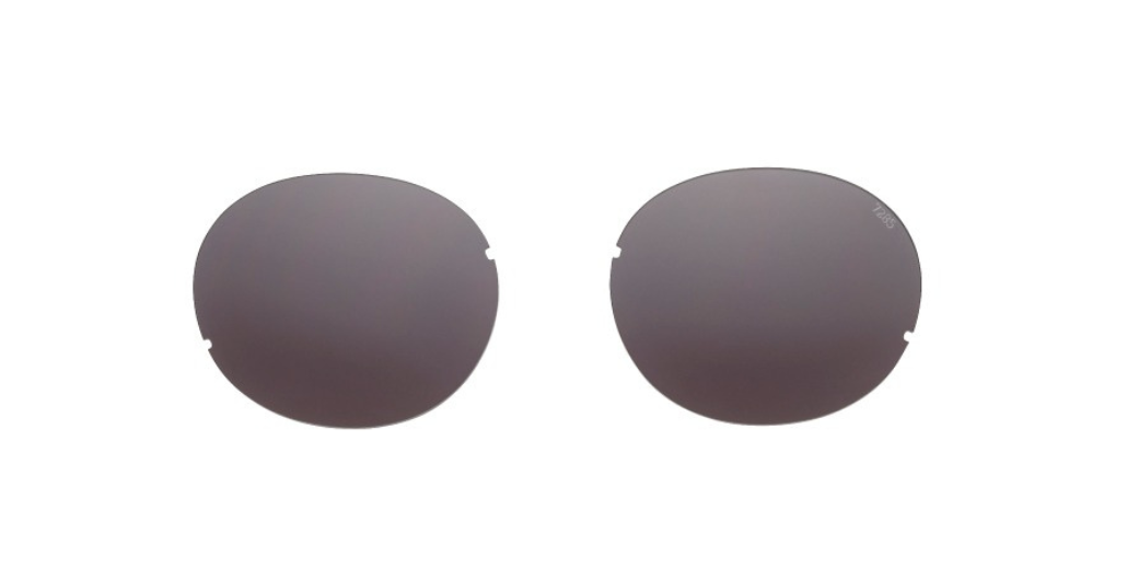 eyevan 804 801 ovale sonnenbrille in silber mit verschiedenen glaseinsätzen und grauen gläsern