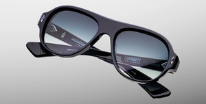 jacques marie mage the player bunker 77 regal sonnenbrille aus acetat in blau mit baluen verlaufsgläsern