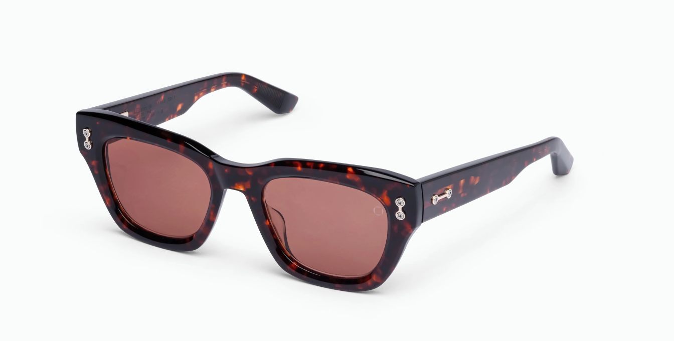 akoni nebula red havana cateye sonnenbrille in havana mit braunen gläsern