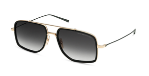 Dita artoa.88x white gold aviator sonnenbrille in gold und schwarz mit grauen gläsern