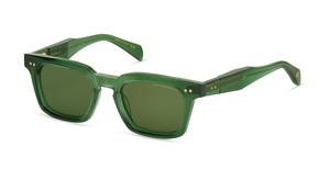 dita monolix crystal pine eckige sonnenbrille in grün mit grünen gläsern