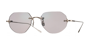 eyevan 1296-2 819 randlose sonnenbrille in silber mit grauen gläsern