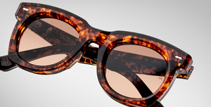 jacques marie mage ava samoa eckige sonnenbrille aus acetat in havana mit braunen gläsern