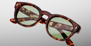 jacques marie mage dr.dream baltic ovale sonnenbrille in havana mit grünen gläsern