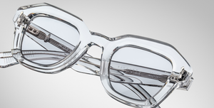 jacques marie mage eichler sulfur eckige sonnenbrille in grau mit grauen gläsern