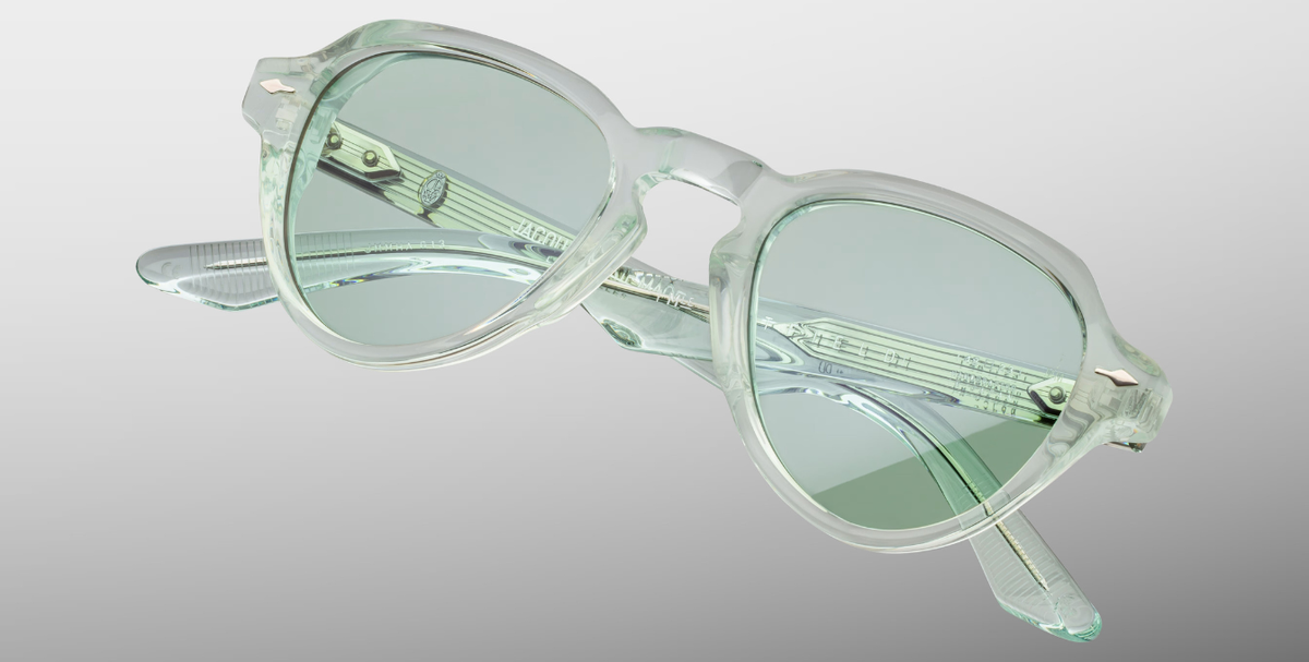 jacques marie mage hatfield photochromic aurora hellgrüne aviator acetatfassung mit grünen gläsern