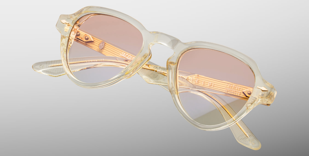 jacques marie mage hatfield photochromic halo aviator acetatfassung in beige mit hellbraunen verlaufsgläsern