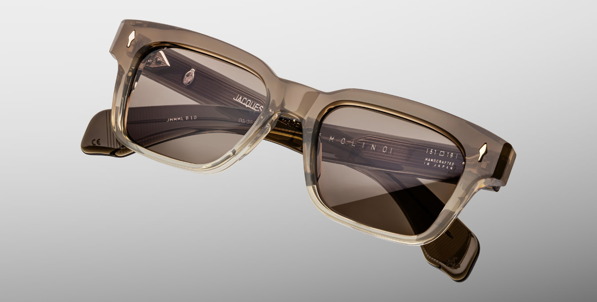 jacques marie mage molino lescot eckige sonnnebrille in braun mit braunen gläsern
