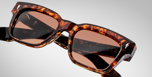 jacques marie mage molino samoa eckige sonnenbrille in havana mit braunen gläsern