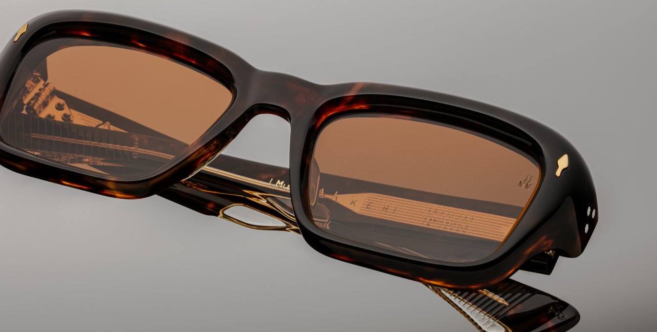 jacques marie mage walker havana 6 eckige sonnenbrille in braun mit braunen gläsern