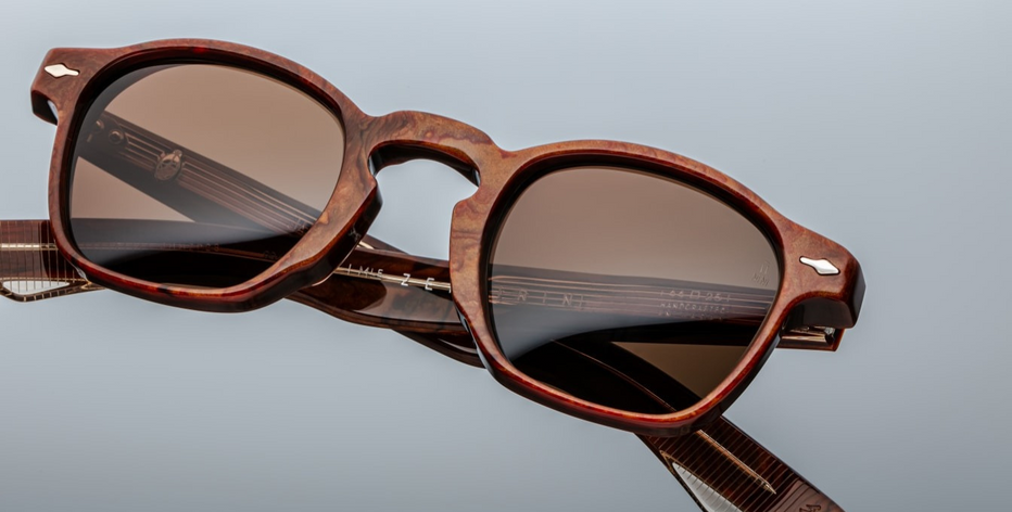 小物 JACQUESMARIEMAGE ZEPHIRIN BURLWOOD 44 Jacques Marie Mage Zephirin Burlwood Sunglasses in brown