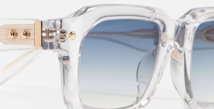 john dalia p19 c190 eckige transparente acetat sonnenbrille mit hellblauen gläsern