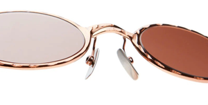 Kuboraum Z24 BZ ovale sonnenbrille aus Metall in Bronze  mit braunen gläsern