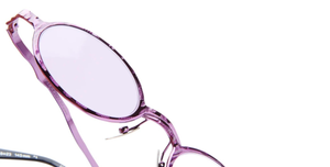 kuboraum Z24 FX ovale sonnenbrille aus metall in violett mit violetten hellen gläsern