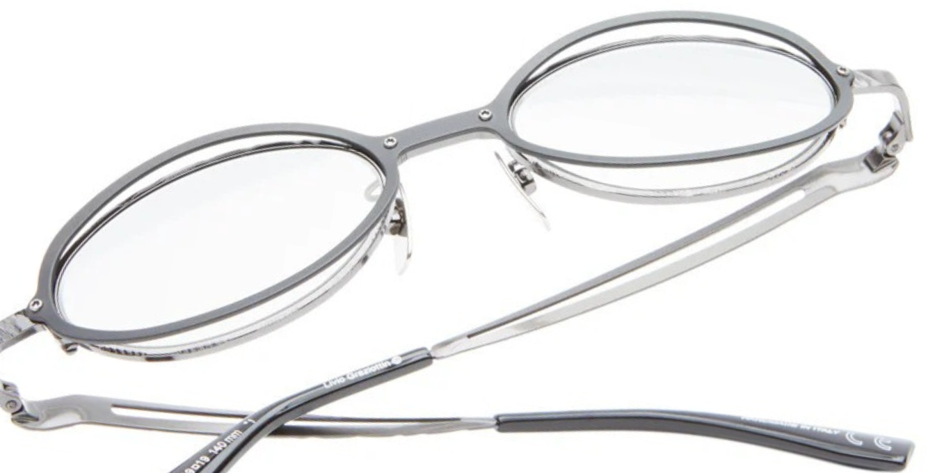 kuboraum h18 bm ovale sonnenbrille in matt schwarz und gun metal mit hellgrauen gläsern