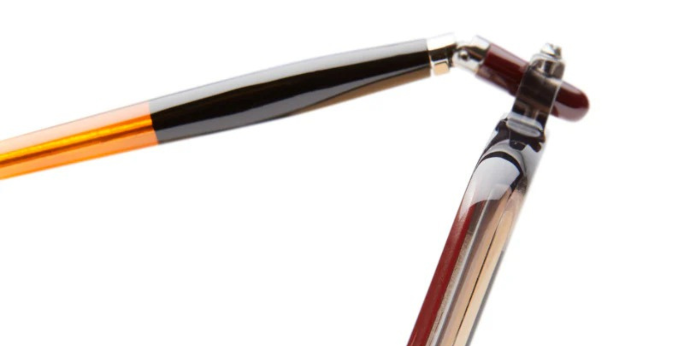 kuboraum p2 gry eckige sonnenbrille in grau mit orangenen gläsern