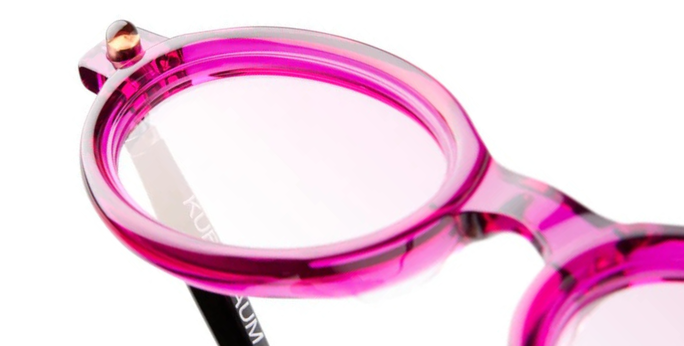 kuboraum p6 cy ovale sonnenbrille in pink mit pinken verlaufsgläsern