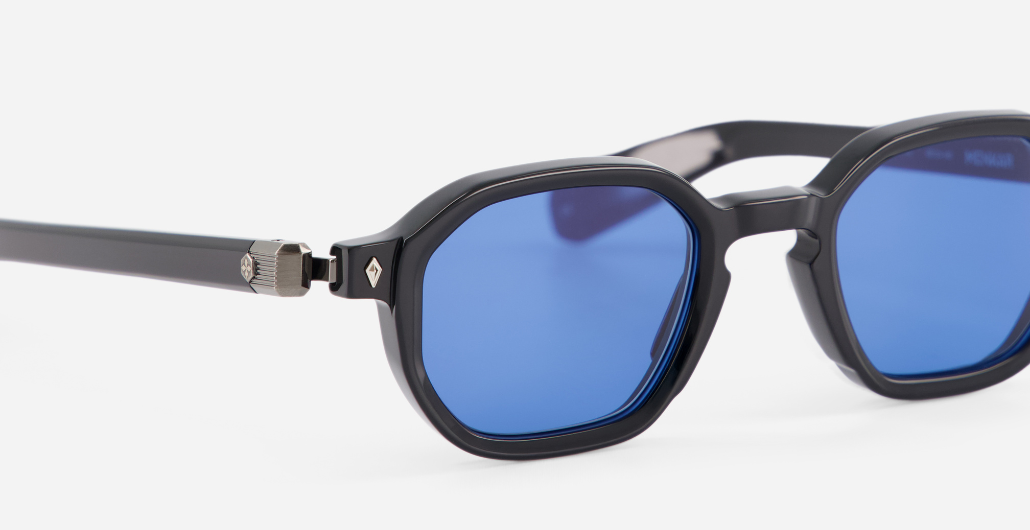 sato menkar N/AS-1 eckige sonnenbrille in schwarz in blau 
