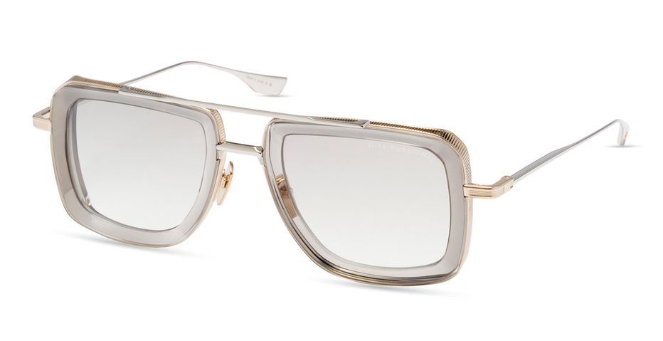 サングラス DITA Dita - DUBSIGNAL - WHIE GOLD GREY Dub signal | White Gold - Gray Crystal – Leidmann