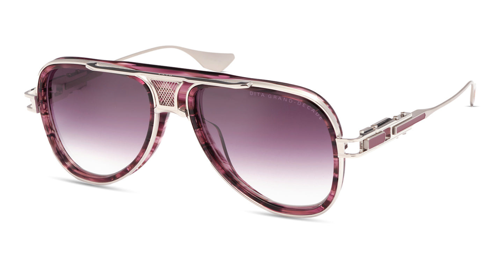 Dita Grand-Decade | Deep Purple Swirl - Silver Details