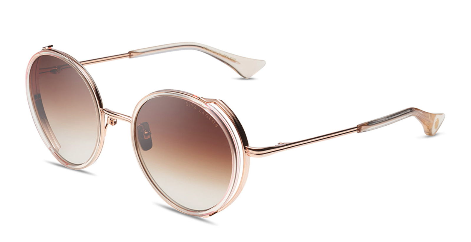 DITA Lageos | White Rose Crystal &amp; Rose Gold