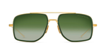 dita artoa.88x yellow gold aviator sonnenbrille in gold und grün mit grünen verlaufsgläsern
