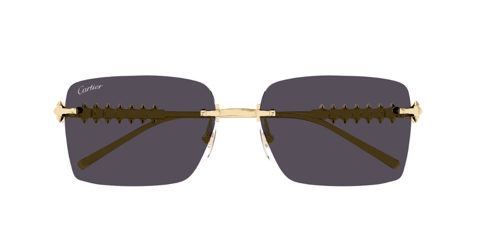 Cartier CT0545S-002 Sunglasses Gold Smoke Metal Cartier Women main image 4