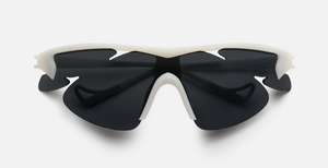 district vision junya racer paf cloud weißte sportsonnenbrille mit grauen gläsern