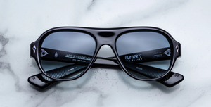 jacques marie mage the player bunker 77 regal sonnenbrille aus acetat in blau mit baluen verlaufsgläsern