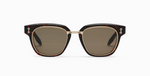 akoni apollo havana eckige sonnenbrille in braun und gold mit braunen gläsern