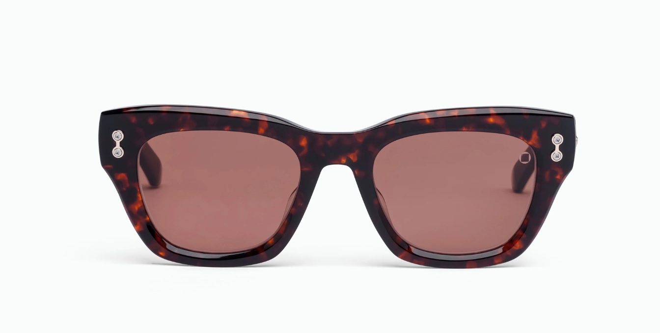 akoni nebula red havana cateye sonnenbrille in havana mit braunen gläsern