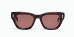 akoni nebula red havana cateye sonnenbrille in havana mit braunen gläsern