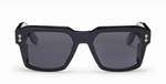 akoni pegasus two black eckige sonnenbrille in schwarz mit grauen gläsern