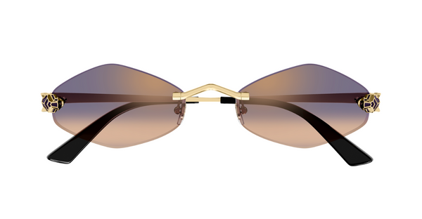 Cartier CT0433S | 005 - Hexagonal luxury Sunglasses in Gold with