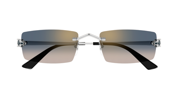 Cartier CT0598S 002 Luxury frameless sunglasses in silver with