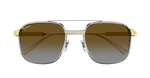 cartier ct0610s 003 eckige sonnenbrille aus titan in gold und silber mit braunen gläsern