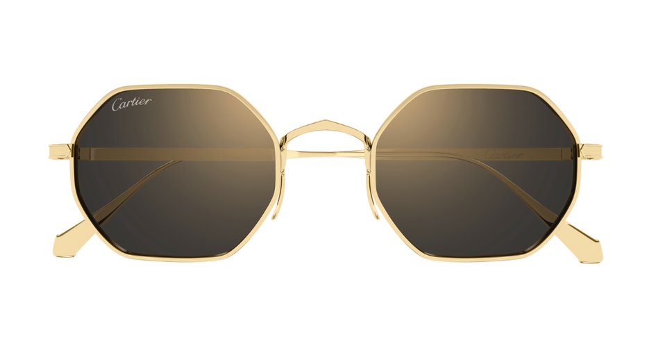 Cartier CT0627S | 001 Luxury sunglasses in gold with grey lenses