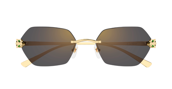 Cartier CT0636S 001 Luxury sunglasses in gold with grey lenses