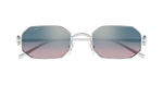 cartier ct0682s 009 eckige metallsonnenbrille in silber mit hellblauen gläsern