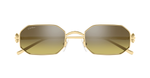 cartier ct0682s 010 eckige sonnenbrille aus metall in gold mit braunen gläsern