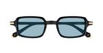 cartier ct0539s 006 eckige acetat sonnenbrille in schwarz mit hellblauen gläsern