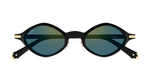 cartier ct0540s 007 rautenförmige acetat sonnenbrille in schwarz mit grünen gläsern