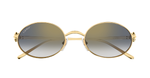 cartier ct0644s 001 ovale sonnenbrille in gold mit grauen gläsern