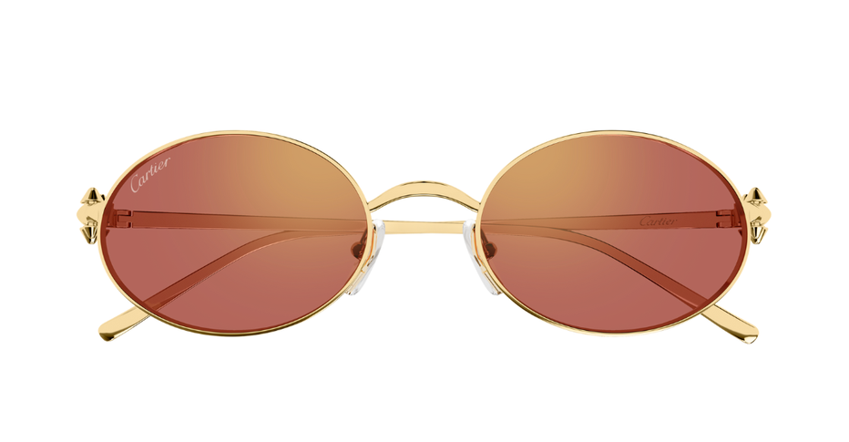 Cartier CT0644S 003 Luxury sunglasses in gold with red 