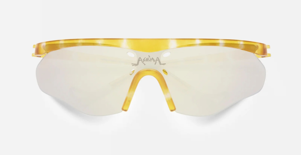 district vision ashima alpine moss Sportbrille in gelb mit braunen Gläsern