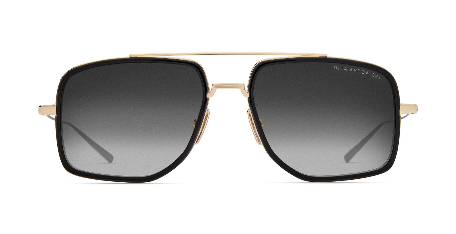 Dita artoa.88x white gold aviator sonnenbrille in gold und schwarz mit grauen gläsern