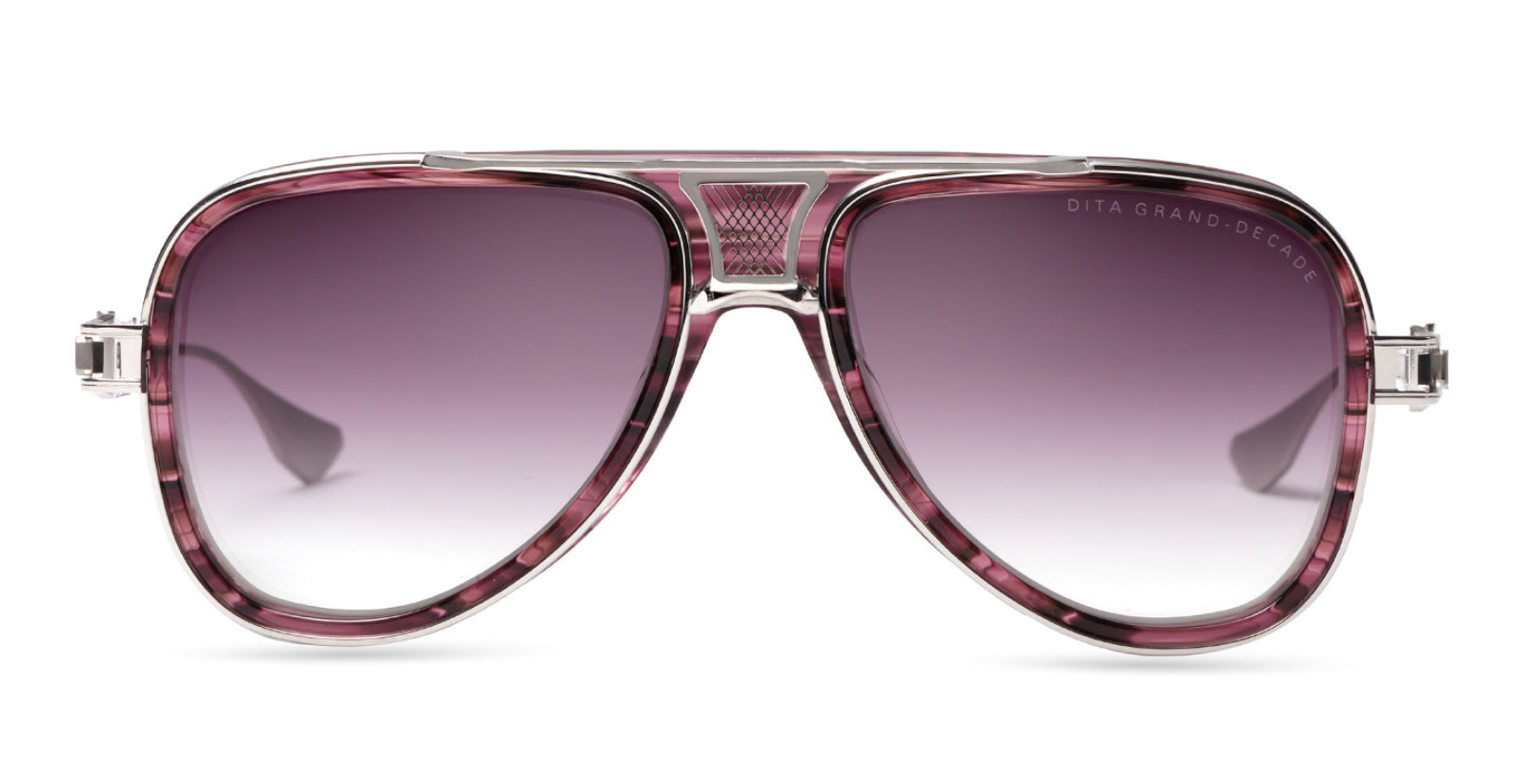 Dita Grand-Decade | Deep Purple Swirl - Silver Front