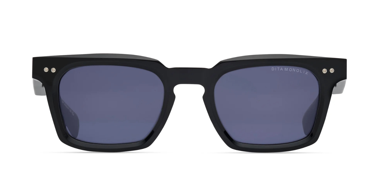 dita monolix black eckige sonnenbrille in schwarz mit blauen gläsern