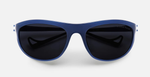 district vision Takeyoshi midnight dunkelblaue sportsonnenbrille mit blauen gläsern