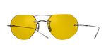 eyevan 1296-2 820 randlose sonnenbrille in silber mit gelben gläsern